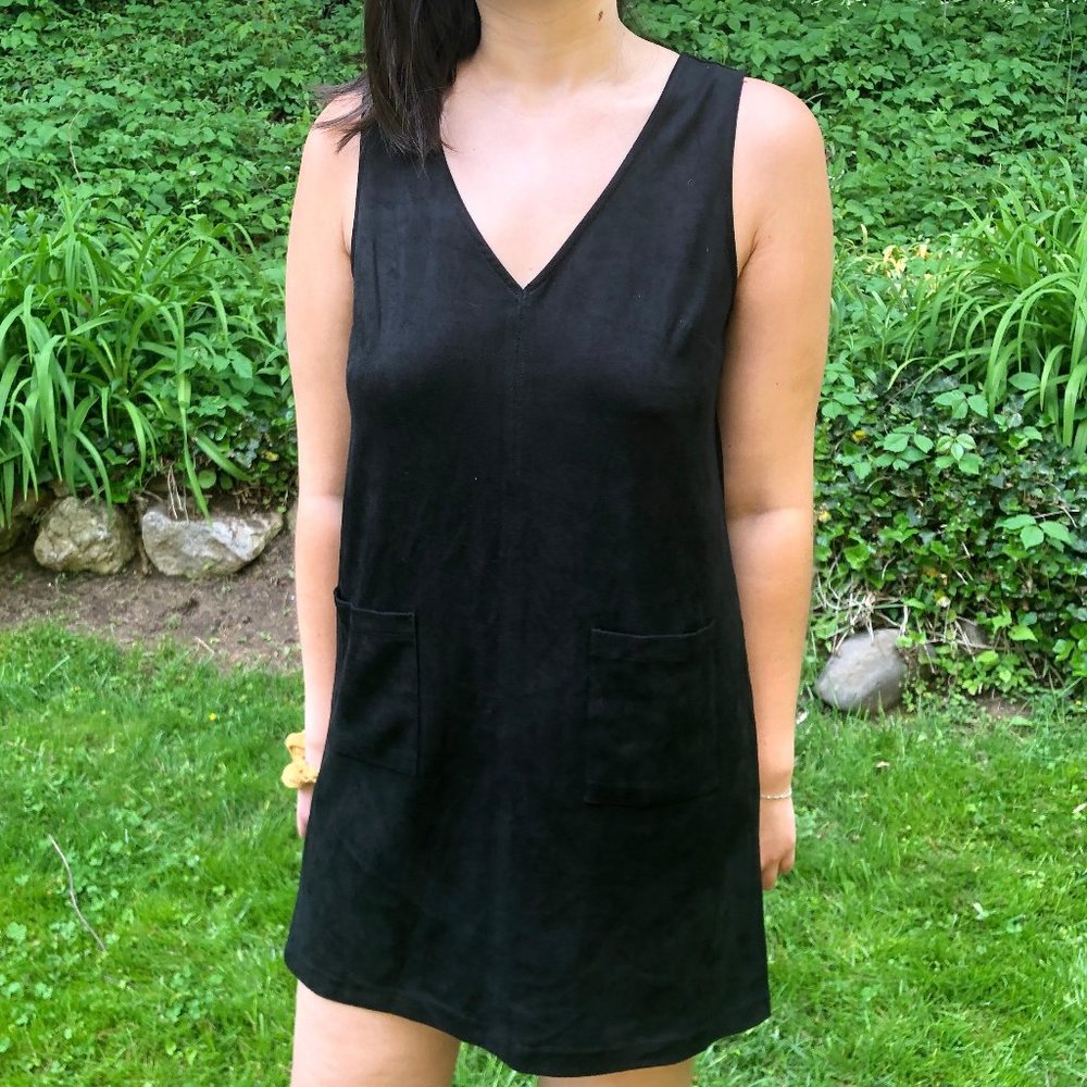 Black Suede Shift Dress